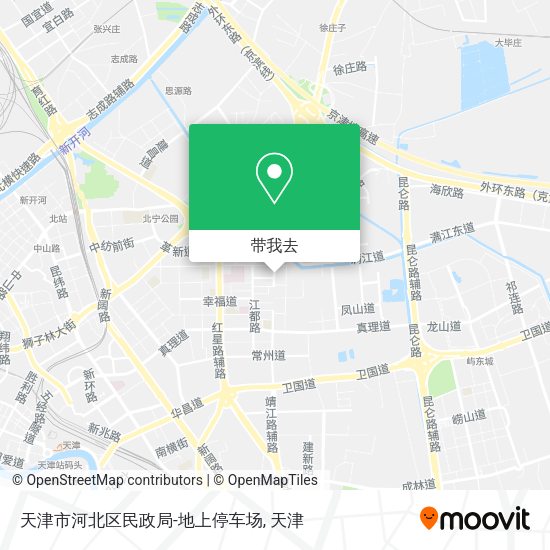 天津市河北区民政局-地上停车场地图