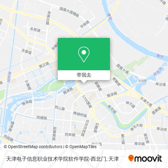 天津电子信息职业技术学院软件学院-西北门地图