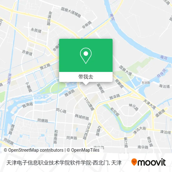 天津电子信息职业技术学院软件学院-西北门地图