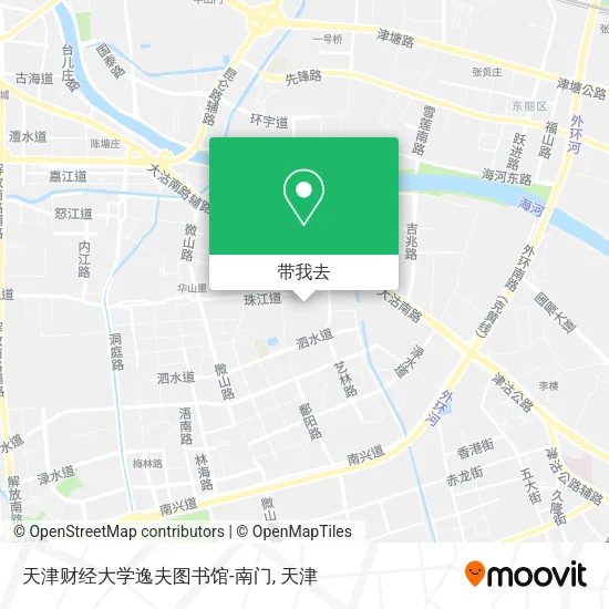天津财经大学逸夫图书馆-南门地图