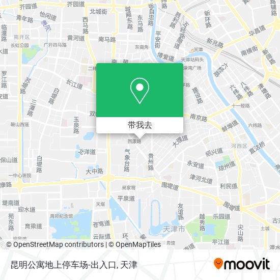 昆明公寓地上停车场-出入口地图