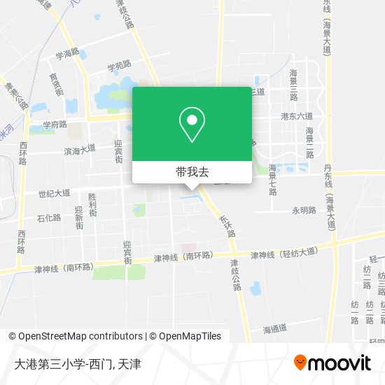 大港第三小学-西门地图