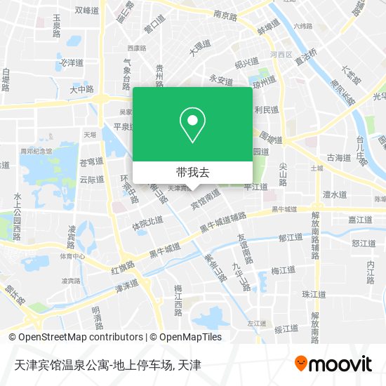 天津宾馆温泉公寓-地上停车场地图
