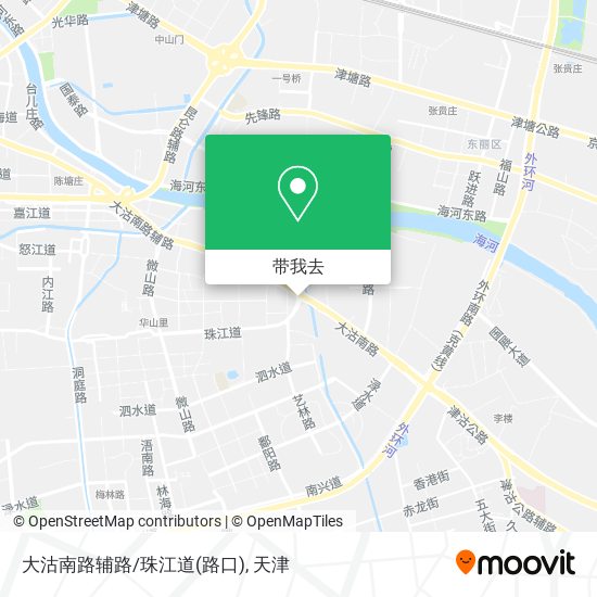 大沽南路辅路/珠江道(路口)地图
