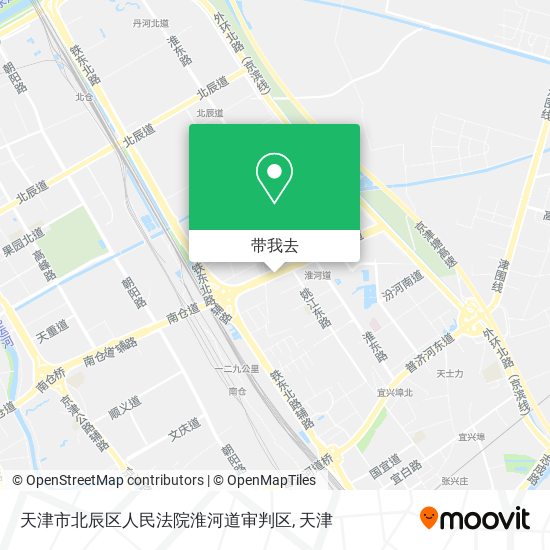 天津市北辰区人民法院淮河道审判区地图