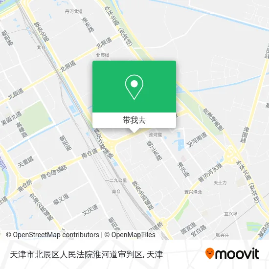 天津市北辰区人民法院淮河道审判区地图