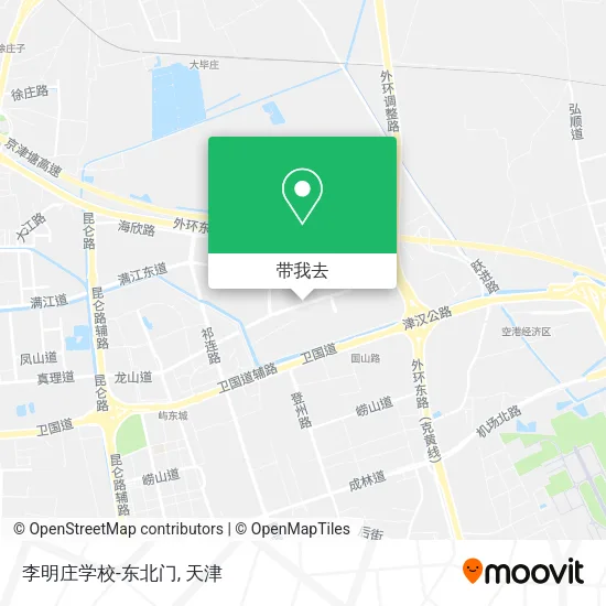 李明庄学校-东北门地图