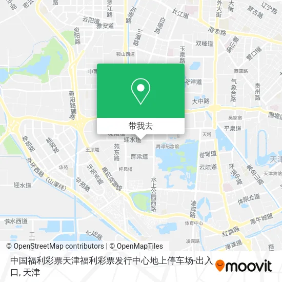 中国福利彩票天津福利彩票发行中心地上停车场-出入口地图