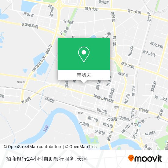 招商银行24小时自助银行服务地图
