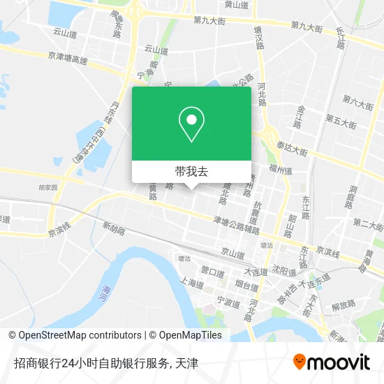 招商银行24小时自助银行服务地图
