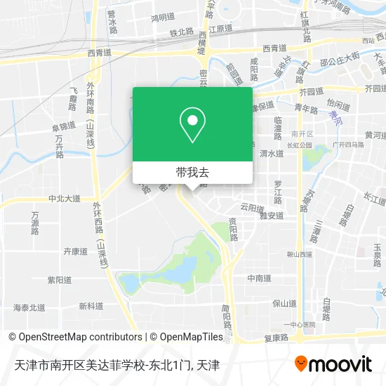 天津市南开区美达菲学校-东北1门地图