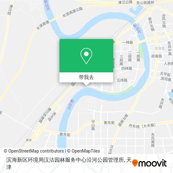 滨海新区环境局汉沽园林服务中心沿河公园管理所地图