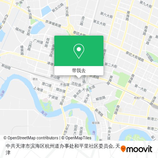 中共天津市滨海区杭州道办事处和平里社区委员会地图