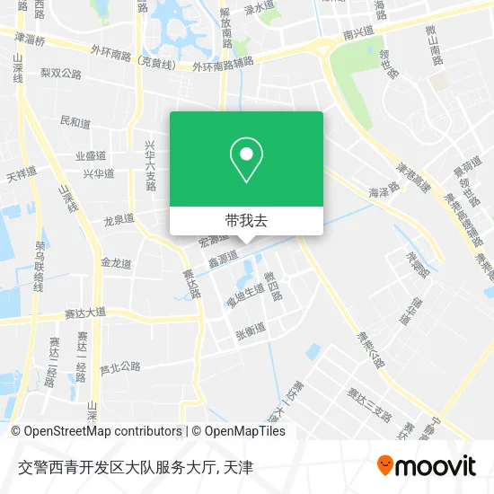 交警西青开发区大队服务大厅地图