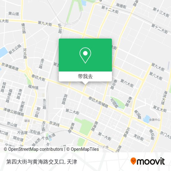 第四大街与黄海路交叉口地图