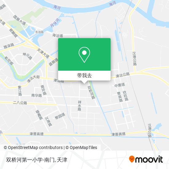 双桥河第一小学-南门地图