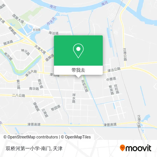 双桥河第一小学-南门地图
