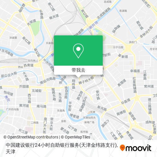 中国建设银行24小时自助银行服务(天津金纬路支行)地图