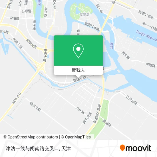 津沽一线与闸南路交叉口地图