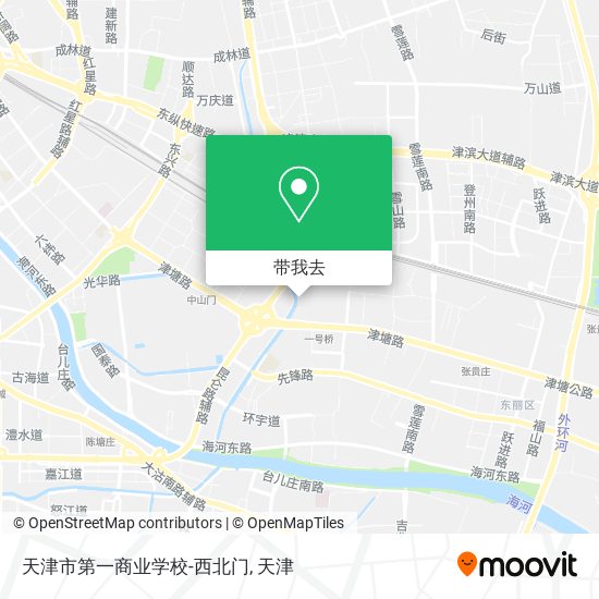 天津市第一商业学校-西北门地图