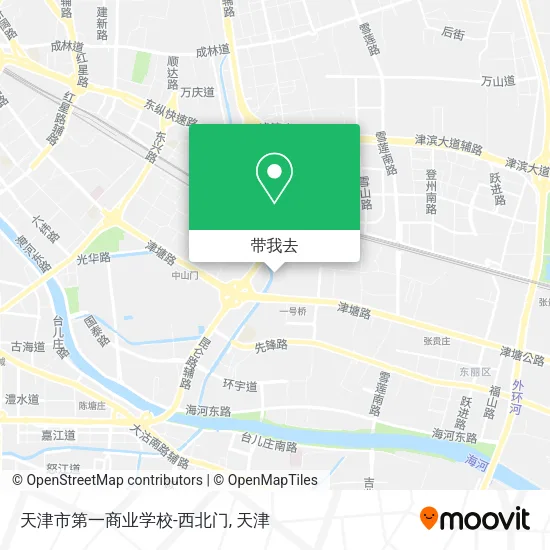 天津市第一商业学校-西北门地图