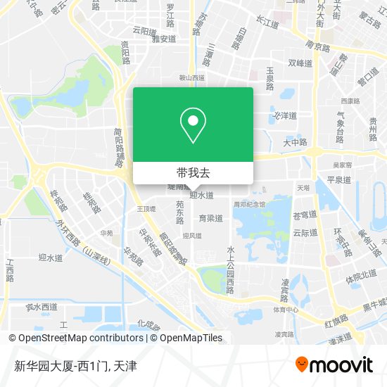 新华园大厦-西1门地图