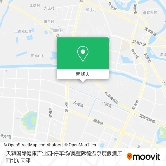 天狮国际健康产业园-停车场(奥蓝际德温泉度假酒店西北)地图