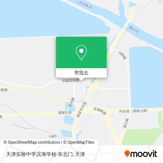 天津实验中学滨海学校-东北门地图
