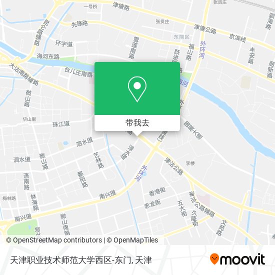 天津职业技术师范大学西区-东门地图