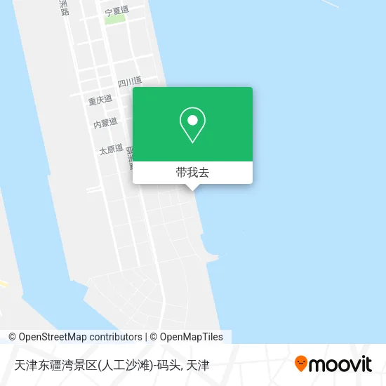 天津东疆湾景区(人工沙滩)-码头地图