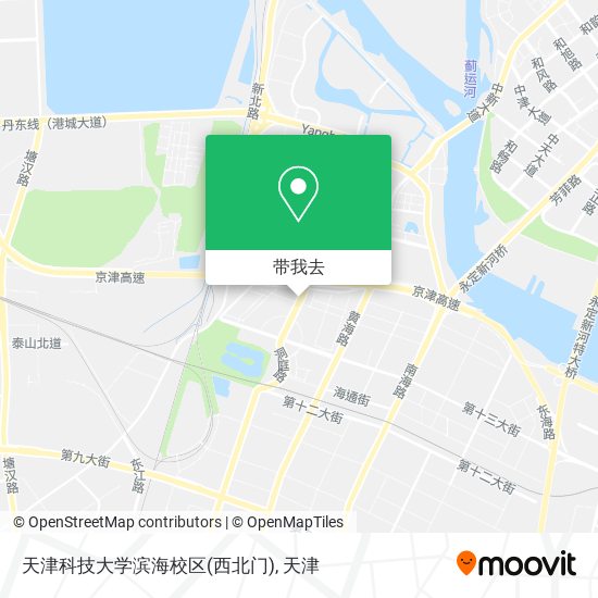 天津科技大学滨海校区(西北门)地图