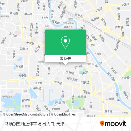 马场别墅地上停车场-出入口地图
