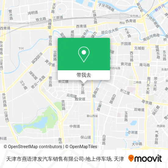 天津市燕语津发汽车销售有限公司-地上停车场地图