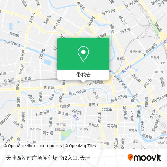 天津西站南广场停车场-南2入口地图