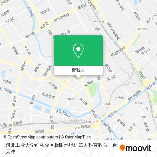河北工业大学红桥校区极限环境机器人科普教育平台地图
