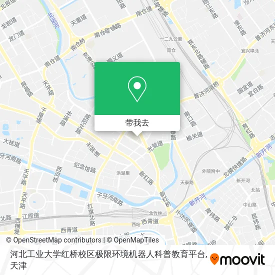 河北工业大学红桥校区极限环境机器人科普教育平台地图