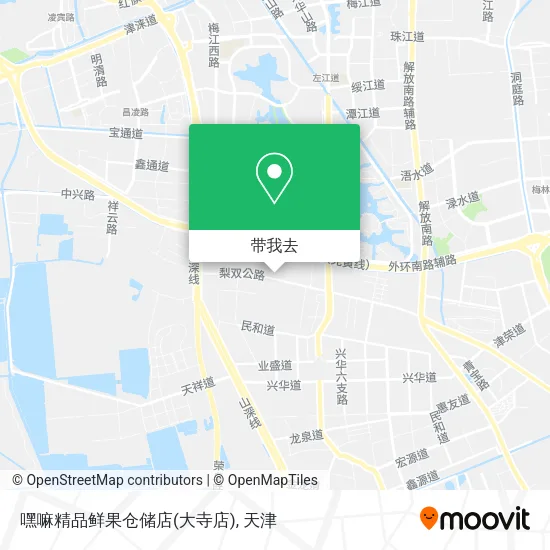 嘿嘛精品鲜果仓储店(大寺店)地图