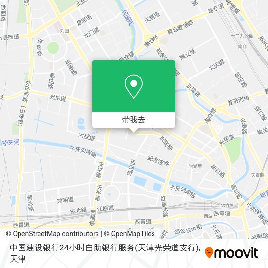中国建设银行24小时自助银行服务(天津光荣道支行)地图
