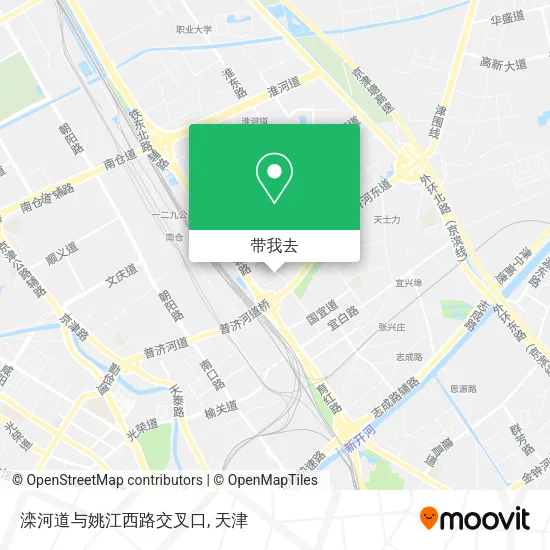 滦河道与姚江西路交叉口地图