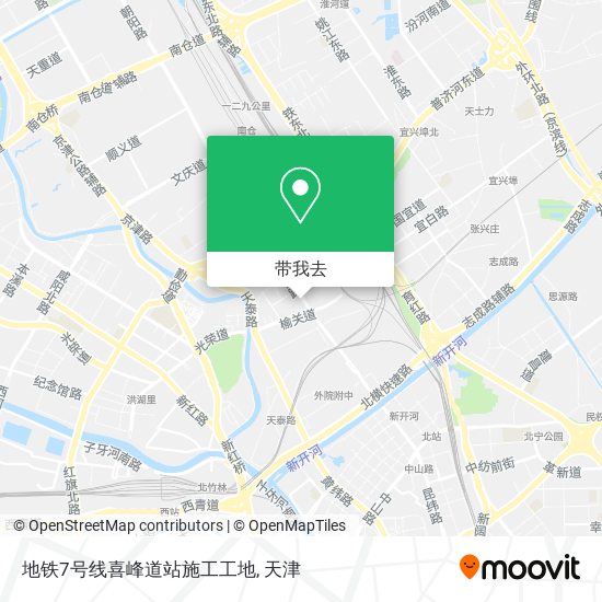 地铁7号线喜峰道站施工工地地图
