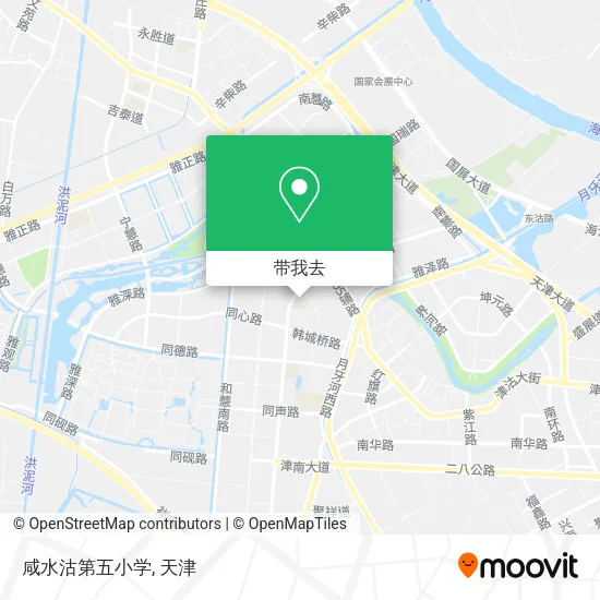 咸水沽第五小学地图