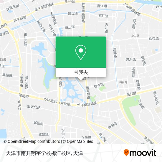 天津市南开翔宇学校梅江校区地图