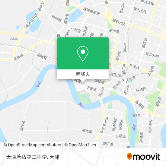 天津塘沽第二中学地图