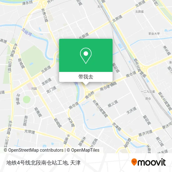 地铁4号线北段南仓站工地地图