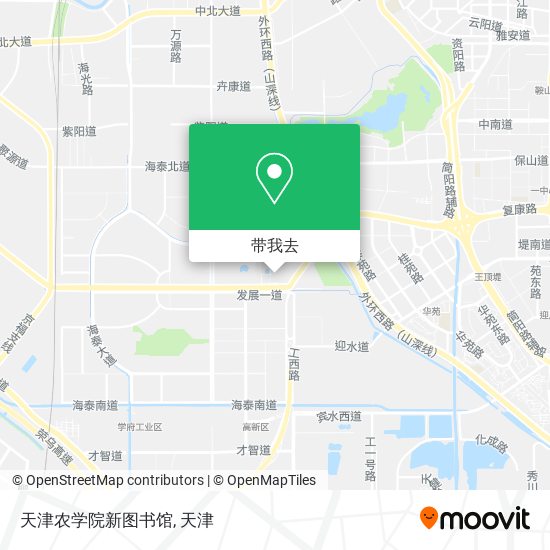 天津农学院新图书馆地图