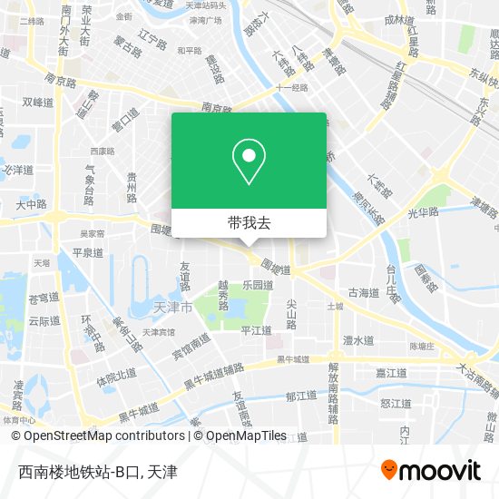 西南楼地铁站-B口地图