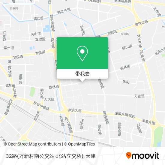 32路(万新村南公交站-北站立交桥)地图