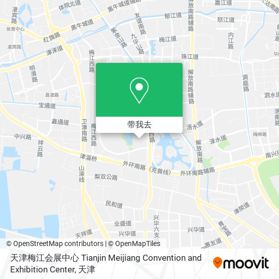 天津梅江会展中心 Tianjin Meijiang Convention and Exhibition Center地图