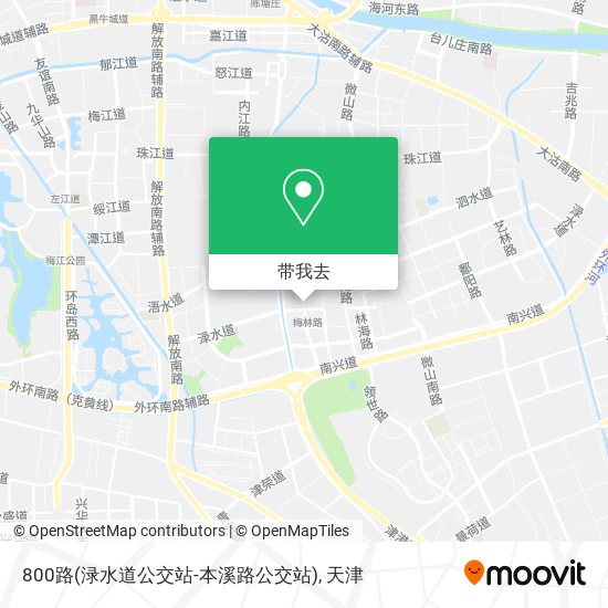 800路(渌水道公交站-本溪路公交站)地图