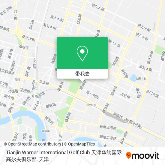 Tianjin Warner International Golf Club 天津华纳国际高尔夫俱乐部地图
